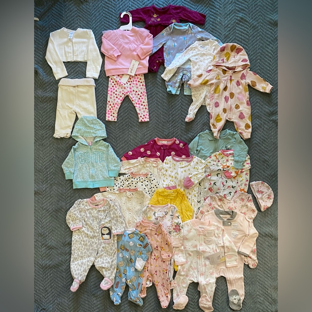Baby Girl 0-3 Month Clothing Lot New